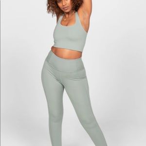 Brand new! Girlfriend Collective: Paloma bra top and High Rise Pants in Agave